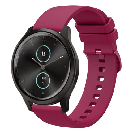 20mm Solid Color Soft Silicone Watch Band, For Garminmove Luxe, For Garmin VivoMove Style