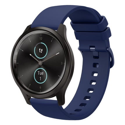 20mm Solid Color Soft Silicone Watch Band, For Garmin Garminmove Style, For Garmin Vivomove