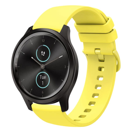 20mm Solid Color Soft Silicone Watch Band, For Garmin Garminmove Style, For Garmin Vivomove