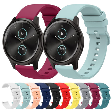 20mm Solid Color Soft Silicone Watch Band, For Garmin Garminmove Style, For Garmin Vivomove