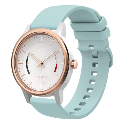 20mm Solid Color Soft Silicone Watch Band, For Garmin Garminmove Style, For Garmin Vivomove