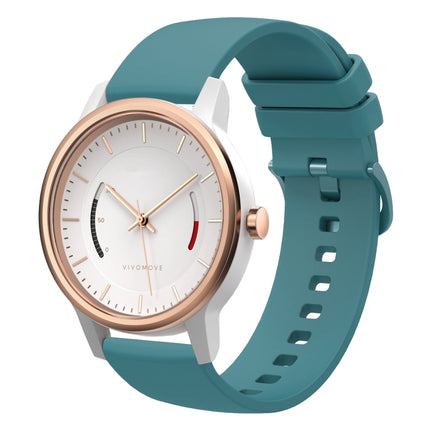 20mm Solid Color Soft Silicone Watch Band, For Garmin Garminmove Style, For Garmin Vivomove