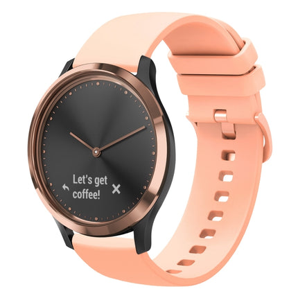 20mm Solid Color Soft Silicone Watch Band, For Garmin Vivomove HR Sport, For Garmin Vivoactive 3