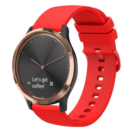 20mm Solid Color Soft Silicone Watch Band, For Garmin Vivomove HR Sport, For Garmin Vivoactive 3