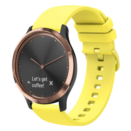 20mm Solid Color Soft Silicone Watch Band, For Garmin Vivomove HR Sport, For Garmin Vivoactive 3