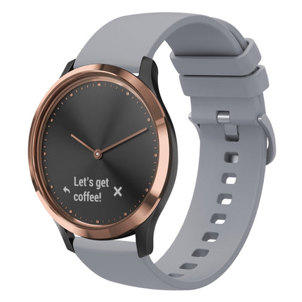 20mm Solid Color Soft Silicone Watch Band, For Garmin Vivomove HR Sport, For Garmin Vivoactive 3