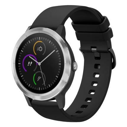 20mm Solid Color Soft Silicone Watch Band, For Garmin Vivomove HR Sport, For Garmin Vivoactive 3