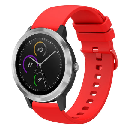 20mm Solid Color Soft Silicone Watch Band, For Garmin Vivomove HR Sport, For Garmin Vivoactive 3