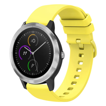 20mm Solid Color Soft Silicone Watch Band, For Garmin Vivomove HR Sport, For Garmin Vivoactive 3