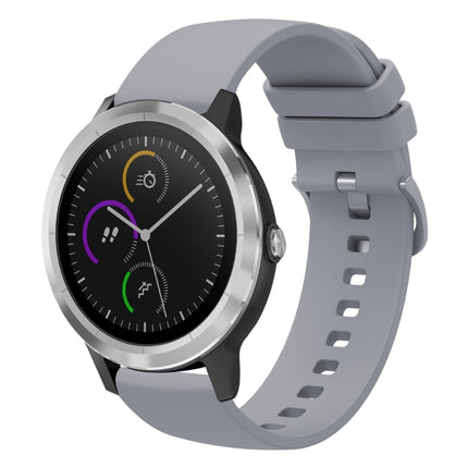 20mm Solid Color Soft Silicone Watch Band, For Garmin Vivomove HR Sport, For Garmin Vivoactive 3