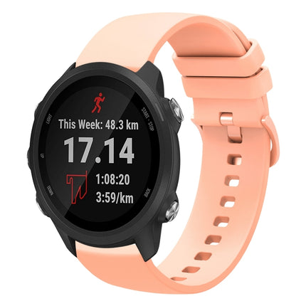 20mm Solid Color Soft Silicone Watch Band, For Garmin Vivoactive3 Music, For Garmin Forerunner 245