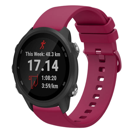 20mm Solid Color Soft Silicone Watch Band, For Garmin Vivoactive3 Music, For Garmin Forerunner 245
