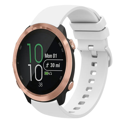 20mm Solid Color Soft Silicone Watch Band, For Garmin Forerunner 645 Music