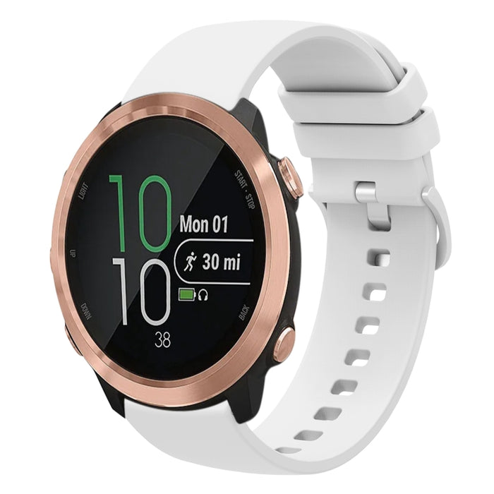 20mm Solid Color Soft Silicone Watch Band, For Garmin Forerunner 645 Music