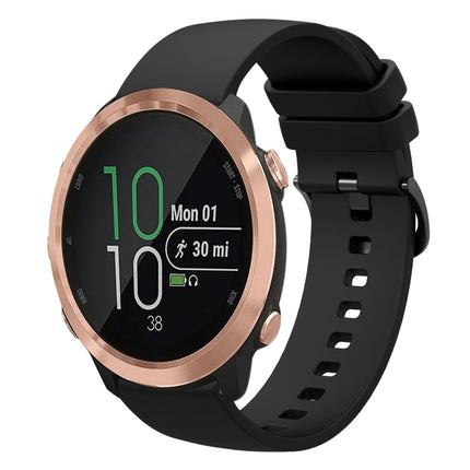 20mm Solid Color Soft Silicone Watch Band, For Garmin Forerunner 645 Music