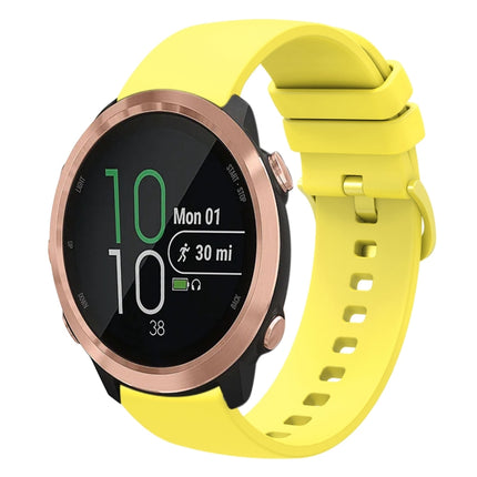 20mm Solid Color Soft Silicone Watch Band, For Garmin Forerunner 645 Music