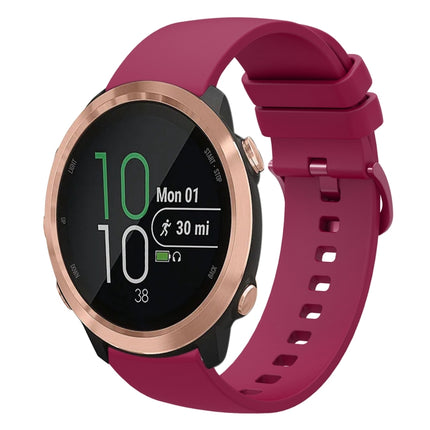 20mm Solid Color Soft Silicone Watch Band, For Garmin Forerunner 645 Music