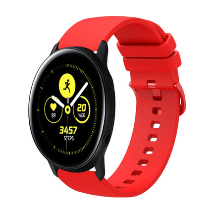 20mm Solid Color Soft Silicone Watch Band, For Samsung Galaxy Watch Active 2 44mm, For Samsung Galaxy Watch Active 40mm
