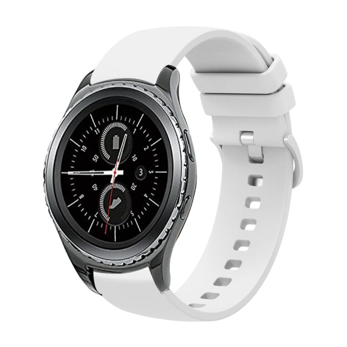 20mm Solid Color Soft Silicone Watch Band, For Samsung Gear S2 Classic, For Samsung Galaxy Watch Active 2 40mm