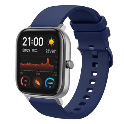20mm Solid Color Soft Silicone Watch Band, For Amazfit GTS, For Amazfit BIP