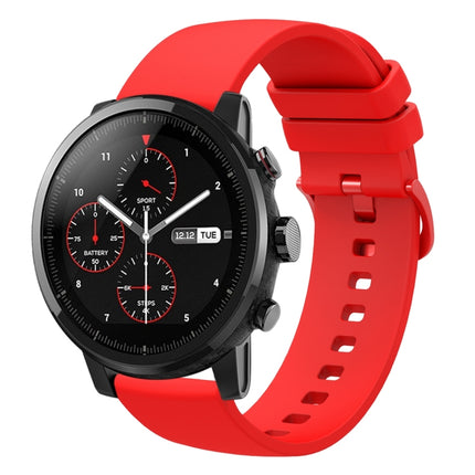 22mm Solid Color Soft Silicone Watch Band, For Amazfit 2 Stratos