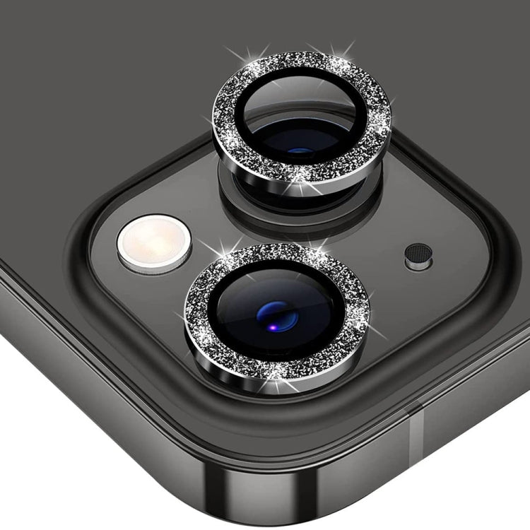ENKAY Glitter Rear Lens Aluminium Alloy Tempered Glass Film For iPhone 14 / 14 Max, For iPhone 14 / 14 Plus
