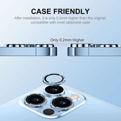 ENKAY Glitter Rear Lens Aluminium Alloy Tempered Glass Film For iPhone 14 Pro / 14 Pro Max, For iPhone 14 Pro / 14 Pro Max