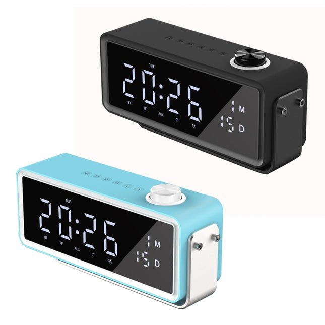 AEC K5 Mirror Alarm Clock Bluetooth Speakers with LED Light Support TF / FM