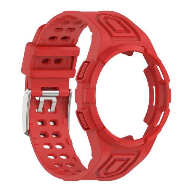 Armor Integrated TPU Double-Pin Buckle Smart Watch Band, For Samsung Galaxy Watch4 Classic 46mm