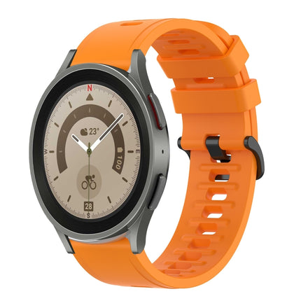 20mm Solid Color Soft Silicone Watch Band, For Samsung Galaxy Watch 5 Pro 45mm, For Samsung Galaxy Watch 4 44mm