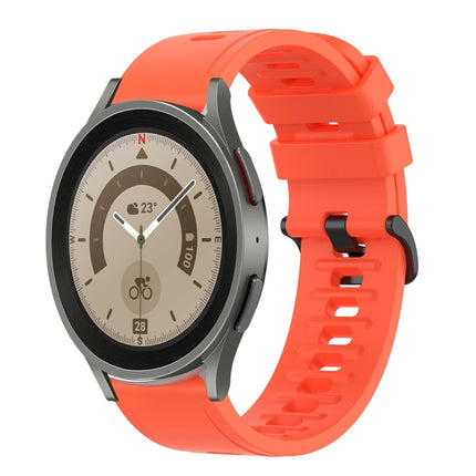 20mm Solid Color Soft Silicone Watch Band, For Samsung Galaxy Watch 5 Pro 45mm, For Samsung Galaxy Watch 4 44mm