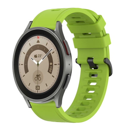 20mm Solid Color Soft Silicone Watch Band, For Samsung Galaxy Watch 5 Pro 45mm, For Samsung Galaxy Watch 4 44mm