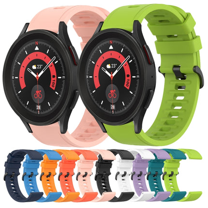 20mm Solid Color Soft Silicone Watch Band, For Samsung Galaxy Watch 5 Pro 45mm, For Samsung Galaxy Watch 4 44mm