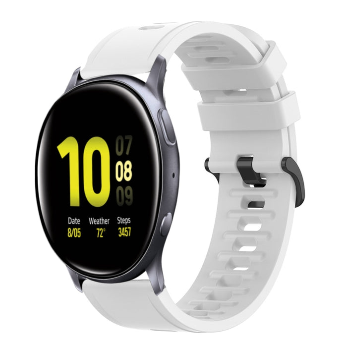 20mm Solid Color Soft Silicone Watch Band, For Samsung Galaxy Watch Active 2 44mm, For Samsung Galaxy Watch 42mm