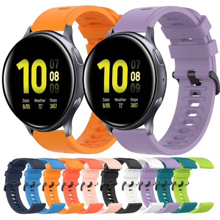 20mm Solid Color Soft Silicone Watch Band, For Samsung Galaxy Watch Active 2 44mm, For Samsung Galaxy Watch 42mm