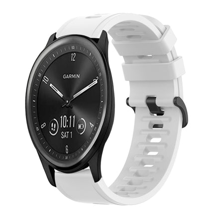 20mm Solid Color Soft Silicone Watch Band, For Garmin Vivomove Sport, For Garmin Venu 2 Plus