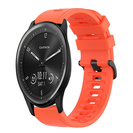 20mm Solid Color Soft Silicone Watch Band, For Garmin Vivomove Sport, For Garmin Venu 2 Plus