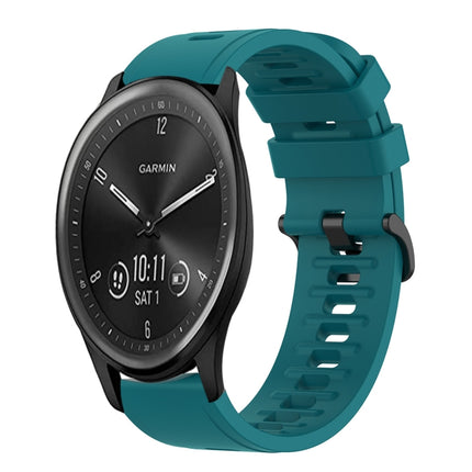20mm Solid Color Soft Silicone Watch Band, For Garmin Vivomove Sport, For Garmin Venu 2 Plus
