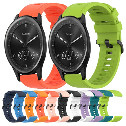 20mm Solid Color Soft Silicone Watch Band, For Garmin Vivomove Sport, For Garmin Venu 2 Plus