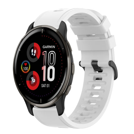 20mm Solid Color Soft Silicone Watch Band, For Garmin Vivomove Sport, For Garmin Venu 2 Plus