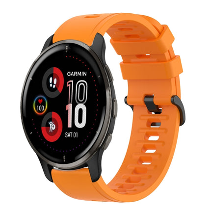 20mm Solid Color Soft Silicone Watch Band, For Garmin Vivomove Sport, For Garmin Venu 2 Plus