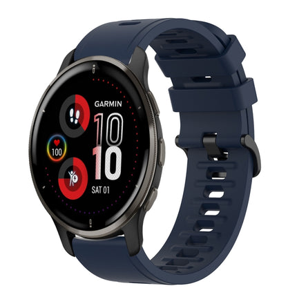 20mm Solid Color Soft Silicone Watch Band, For Garmin Vivomove Sport, For Garmin Venu 2 Plus