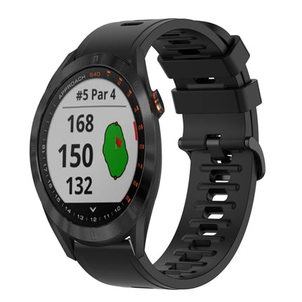 20mm Solid Color Soft Silicone Watch Band, For Garmin Approach S40, For Garmin Forerunner 158