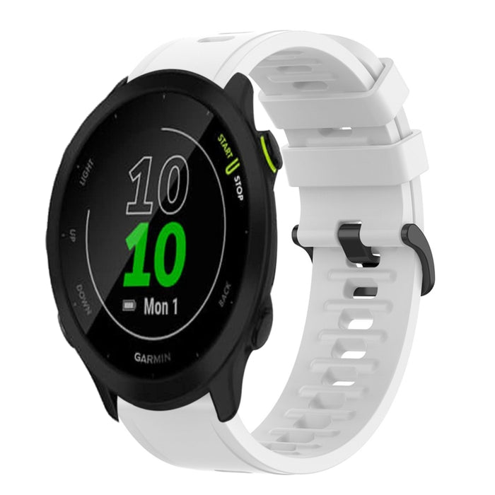 20mm Solid Color Soft Silicone Watch Band, For Garmin Forerunner 55, For Garmin Venu