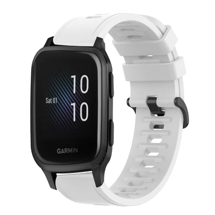 20mm Solid Color Soft Silicone Watch Band, For Garmin Venu SQ, For Garminmove Luxe