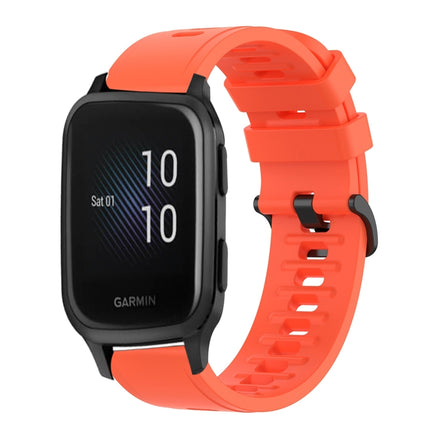 20mm Solid Color Soft Silicone Watch Band, For Garmin Venu SQ, For Garminmove Luxe