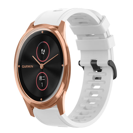 20mm Solid Color Soft Silicone Watch Band, For Garmin Venu SQ, For Garminmove Luxe