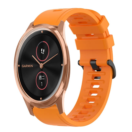 20mm Solid Color Soft Silicone Watch Band, For Garmin Venu SQ, For Garminmove Luxe