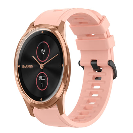 20mm Solid Color Soft Silicone Watch Band, For Garmin Venu SQ, For Garminmove Luxe