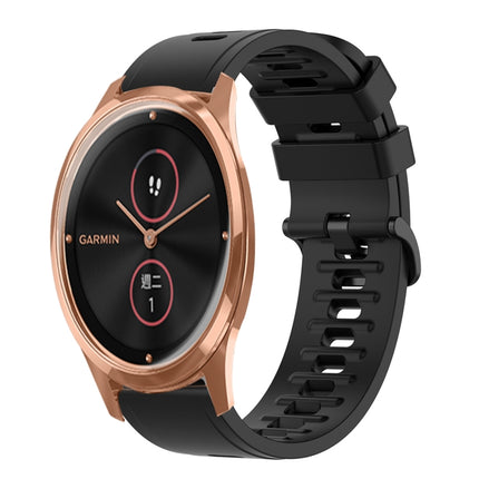 20mm Solid Color Soft Silicone Watch Band, For Garmin Venu SQ, For Garminmove Luxe